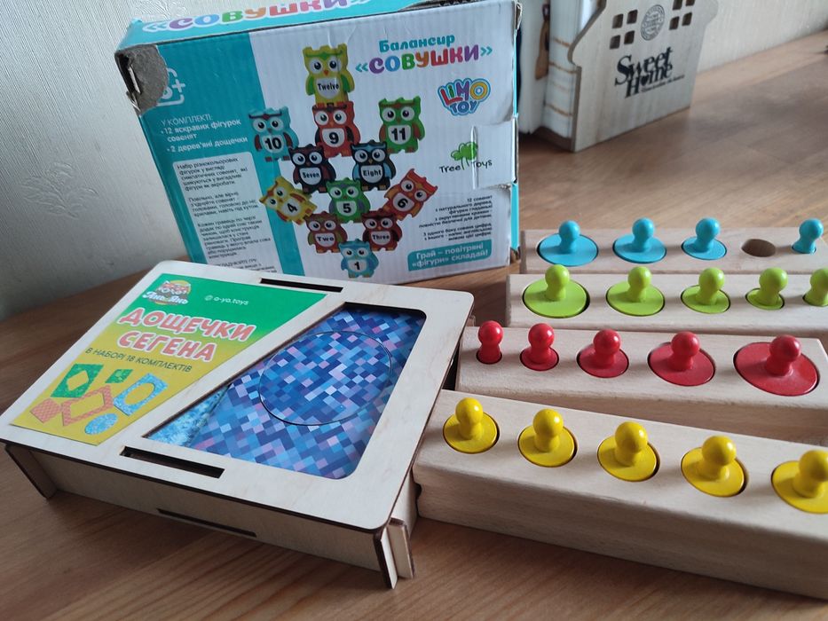 Балансир Совушки, дощечка Сегена, Сортер