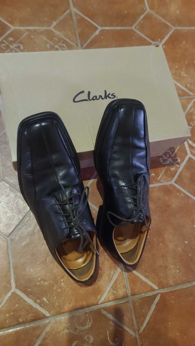 Туфлі чоловічі Clarks man shoes size 8 ½ UA42,5 чорні натуральна шкіра
