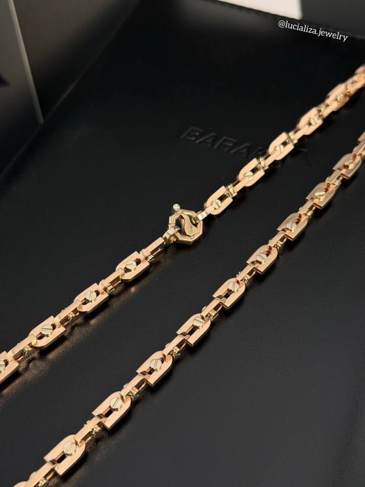 Ланцюг в стилі BARAKA Рожеве, біле золото 750