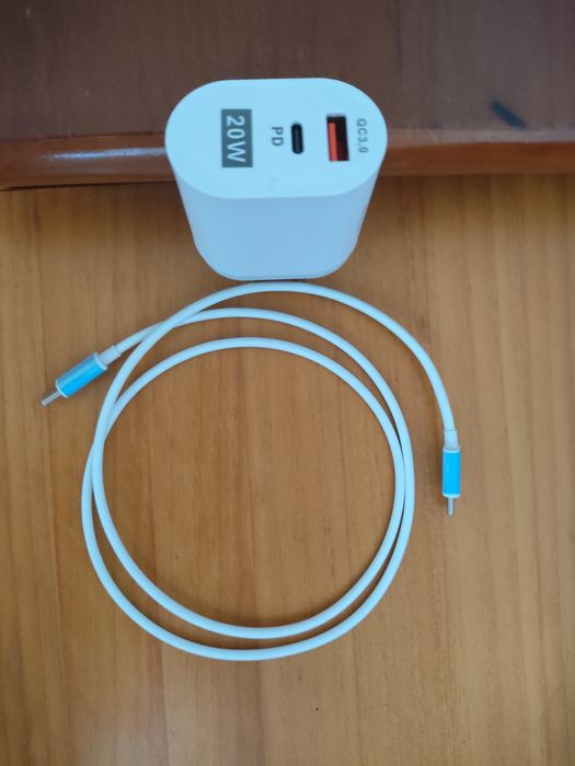 Carregador rápido 20W QC 3.0 + PD + cabo tipo C64284262623489120