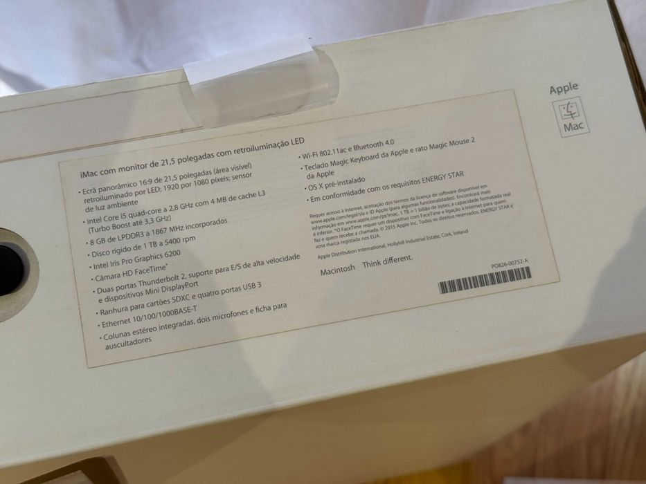 iMac 2015 com monitor de 21,5 polegadas 8GB 1TB