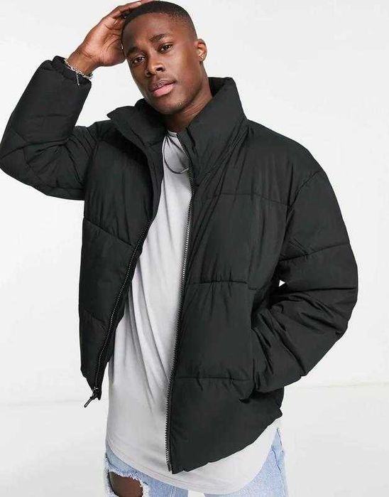 Новая куртка- пуховик abercrombie & fitch ( relaxed fit heavy puffer jacket in black ) c англии xl