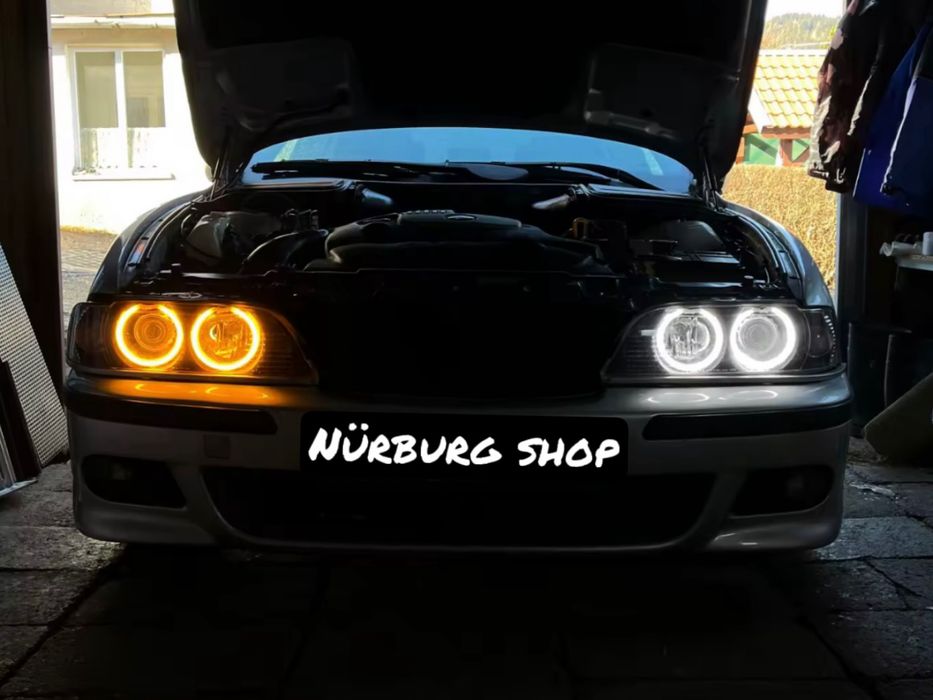 LED ангельские глазки в фары для BMW E36 E38 E39 E46 E53 желтые белые