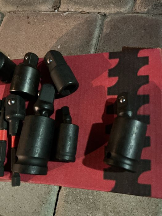 Набор10шт якіснихУдарних cr-va перехідник адаптер карданчик1/4 3/8 1/2