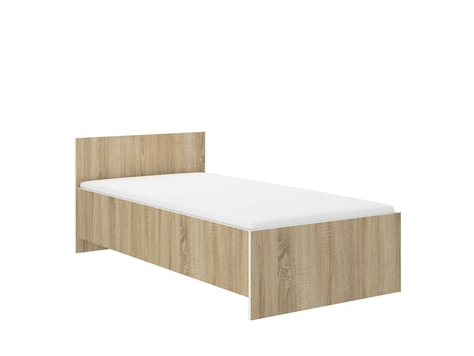 Łóżko dziecięce młodzieżowe JUNIOR 160x80 Białe lub Sonoma z materacem