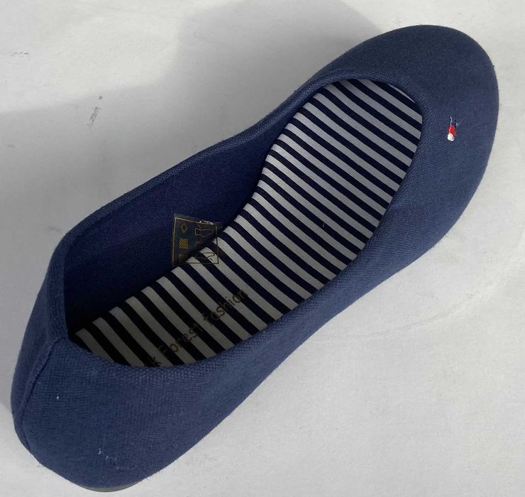 Granatowe materiałowe baleriny rozm.37 (T140)