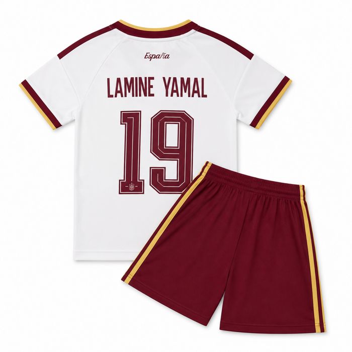 Дитяча футбольна форма Lamine Yamal #19 Ламін Ямаль Збірна Іспанії. Новий Сезон 2026/2027 Преміум якість! Вишиті Логотипи! Футболка + шорти!