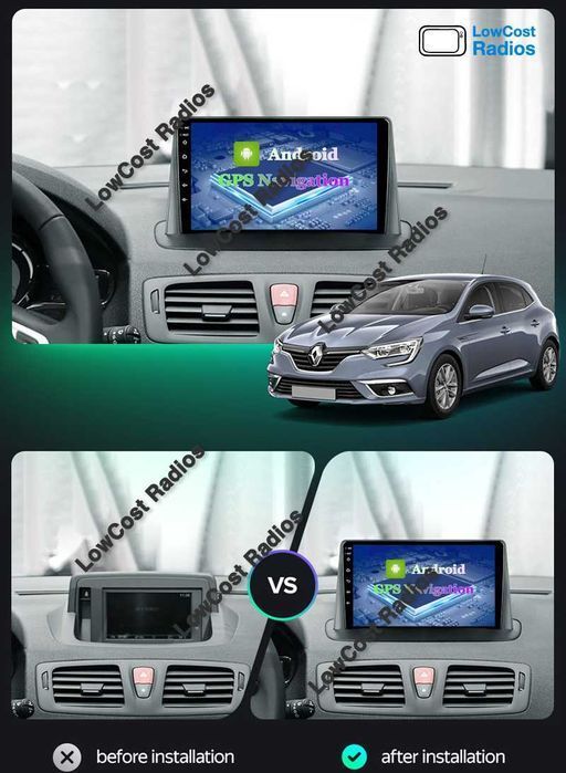 PROMO: Auto Rádio 9' RENAULT MEGANE 3 | GPS ANDROID BT USB APPS WIFI