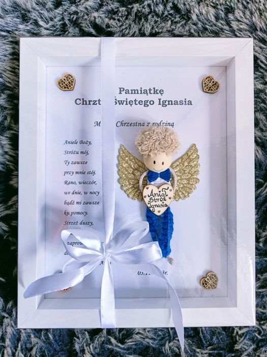 Nowa Personalizowana Pamiątka Chrztu Świętego. Prezent 3D
