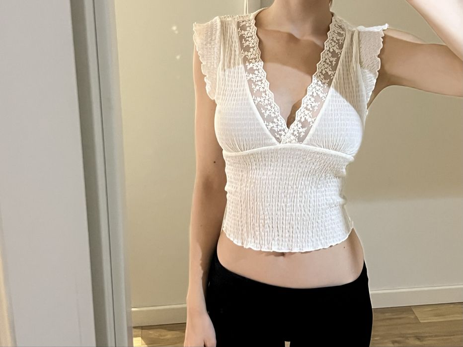 Top damski biały h&m