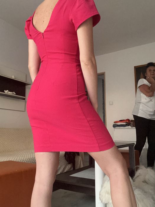 Elegancka sukienka fuksja mohito