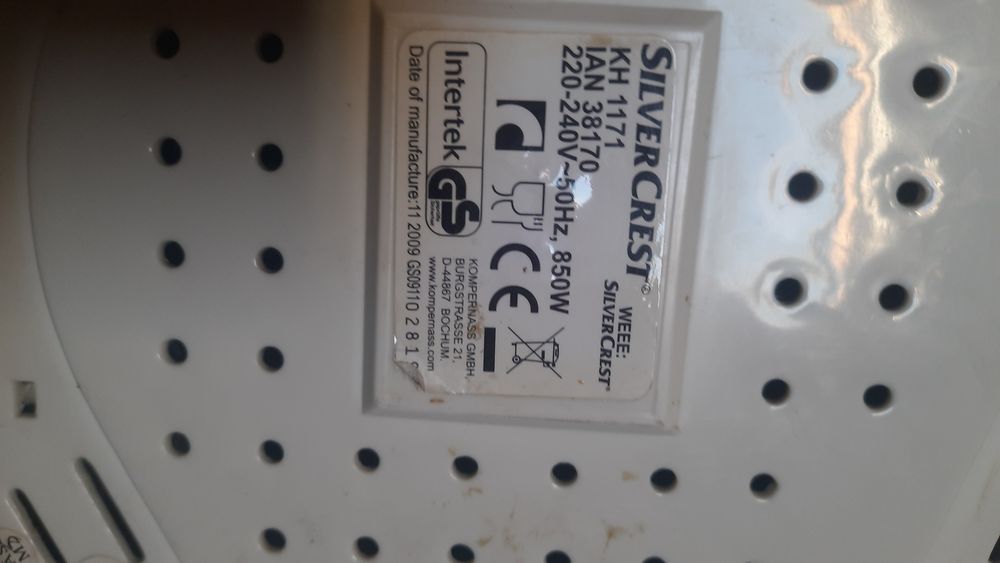 Хлібопічка  SILVERCREST KN1171   на запчастинии