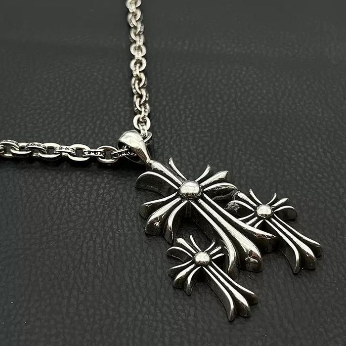 Ланцюжок з кулоном Chrome Hearts хрести Підвіска Хром Хартс Цепочка с крестами повний комплект бірки пакет коробка
