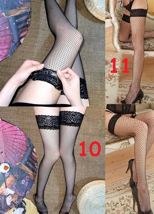 Ажурні та що світяться еротичні панчохи сітчасті колготки висока талія