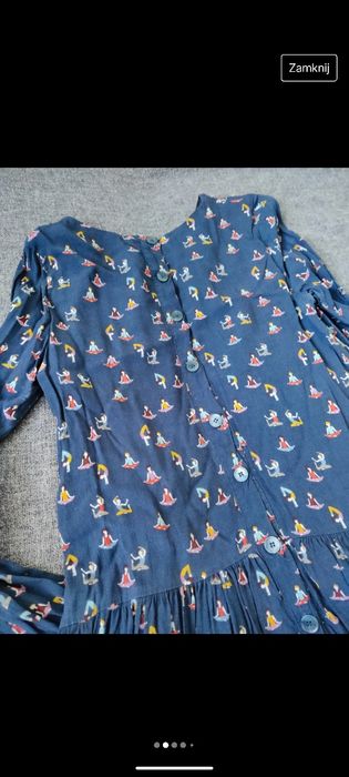 Jesienna zimowa codzienna sukienka w wzór