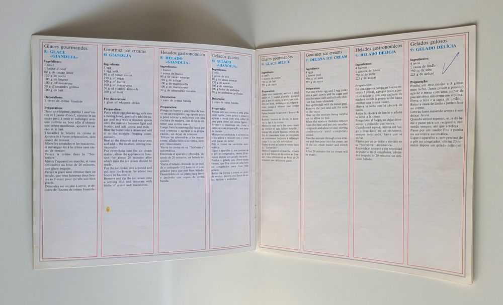 Máquina Moulinex Gelati + livro receitas