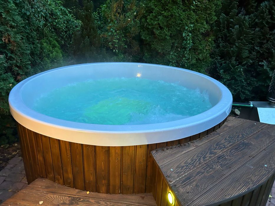 Duża balia do sauna ogrodowa jacuzzi basen LED pokrywa transportGRATIS