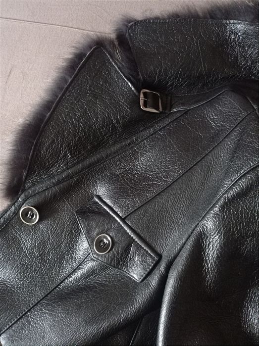 Дублёнка женская натуральная чёрная 44 р. Турция