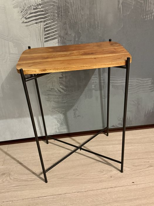 mesa, apoio, cabeceira, metal, madeira, zara, rustica