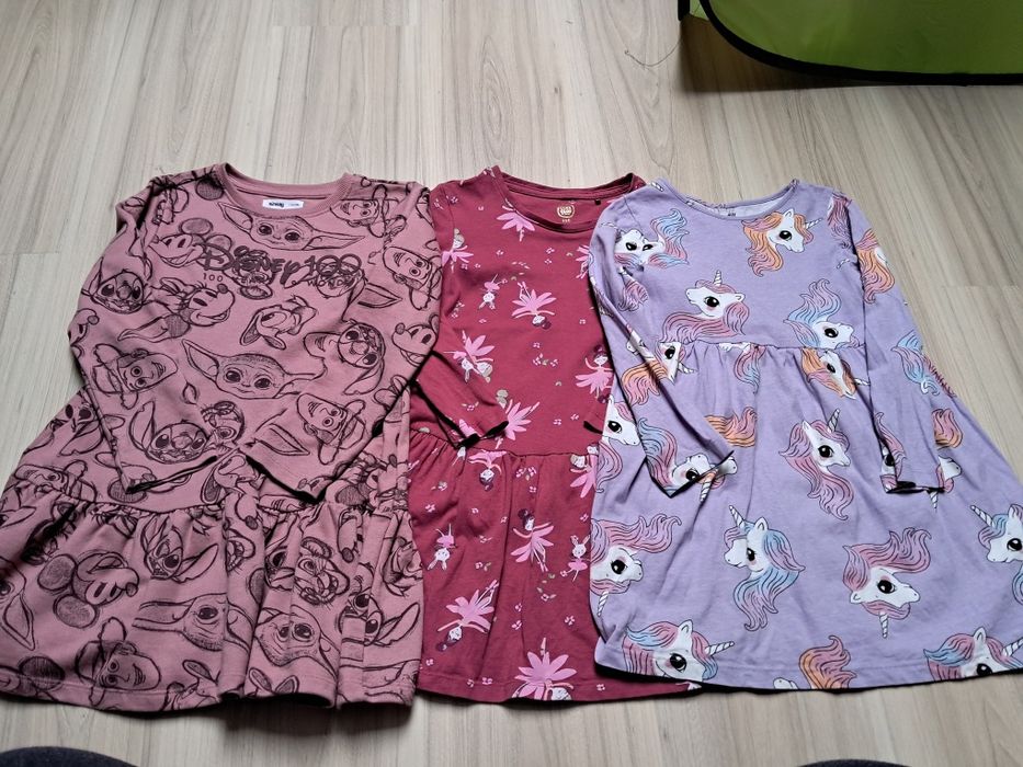 3 sukienki rozmiar 116