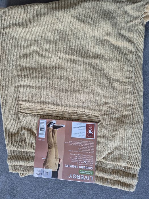 Livergy nowe sztruksy męskie  L 52/54