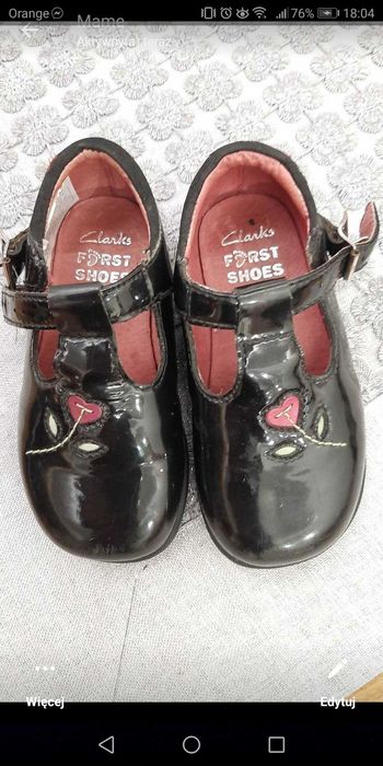 Lakierki skórzane buty dziewczęce półbuty sandały 22
