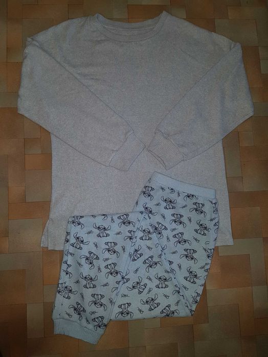 Теплая вязанная пижама комплект суперсофт Disney Стич Stitch S р-р