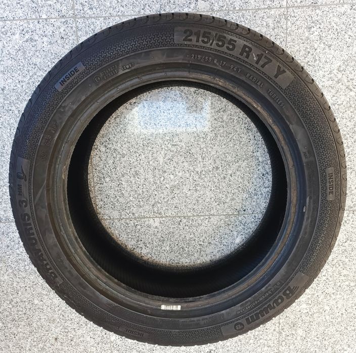 PNEU BARUM - 215/55 R17 - 90% PISO - COMO NOVO