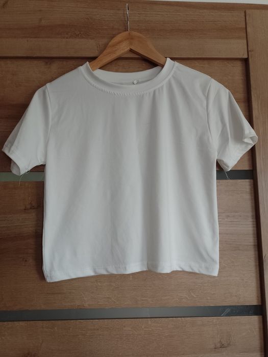 Krótki biały top L
