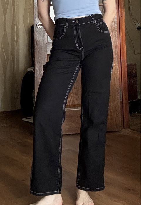 Трендові джинси з контрасними швами y2k опіум sk8 rare