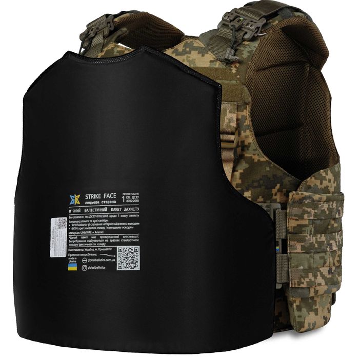 Большие фигурные баллистические пакеты 1-го класса для бронежилета