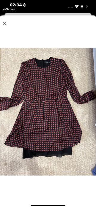 Плаття Zara чорне в червоні сердечка S Рівне