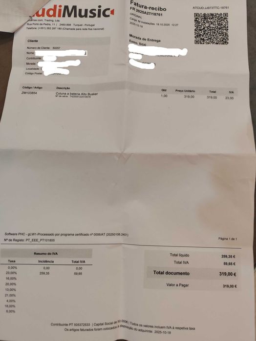 Coluna de som Amplificada a Bateria com equalizador de efeitos  Alto Busker