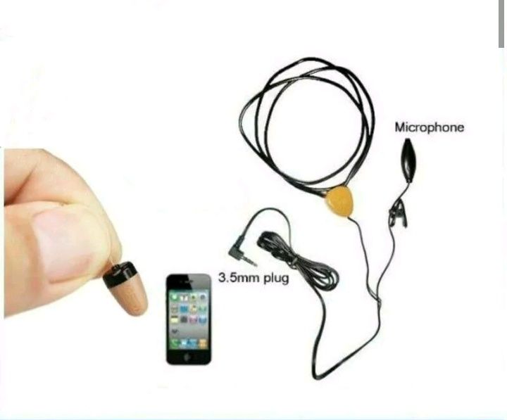 (NOVOS) Auricular spy invisível oculto sem fios Conjunto para exames
