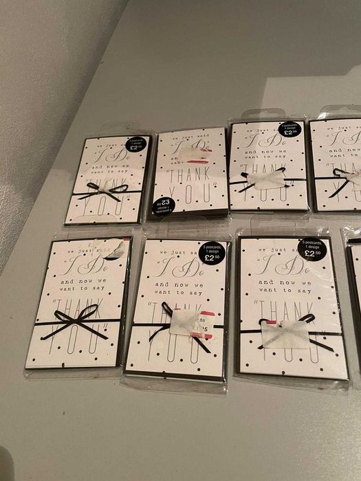 Kartki podziękowania po ślubie (Thank You notes) (55 sztuk)