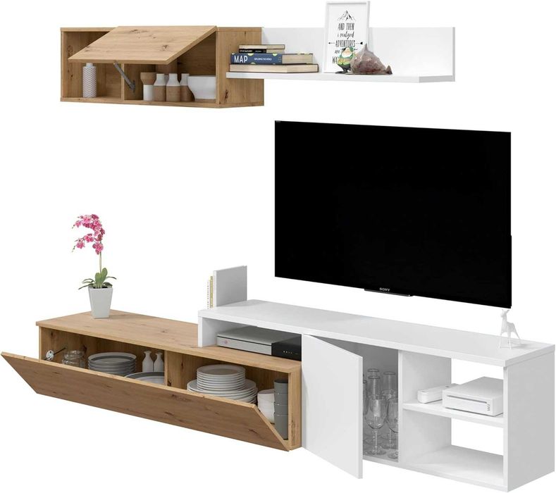 Móveis para a sala em carvalho e branco [reversíveis]NOVO ENVIO GRÁTIS