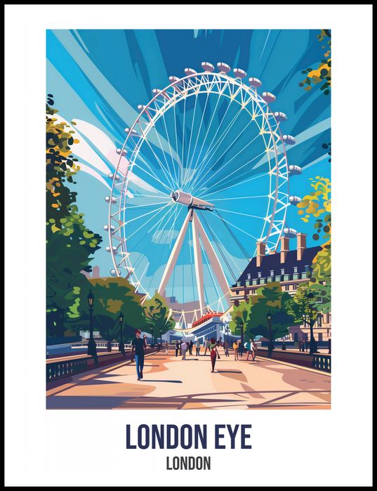 Plakat 75x100cm London Eye, London