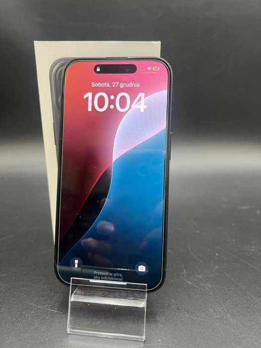 Smartfon APPLE iPhone 16 128 GB  Czarny komplet Kondycja baterii 99%