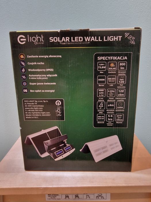 Lampa solarna led wall light