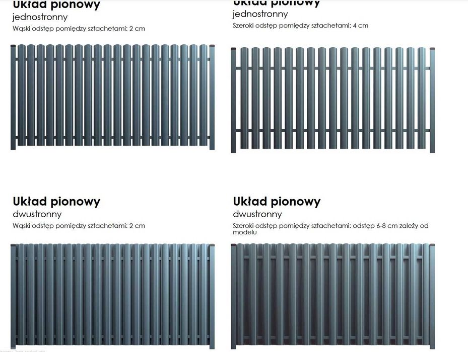 Brama-furtka żaluzjowe, sztachety metalowe, palisadowe,przesuwne,itp