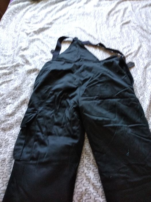 Spodnie ogrodniczki ocieplane wojskowe