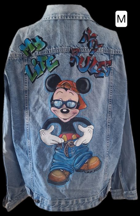 Casacos de ganga pintados à mão