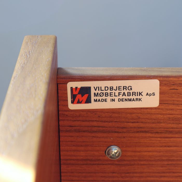 Duńska tekowy szafka cargo na kółkach vintage teak