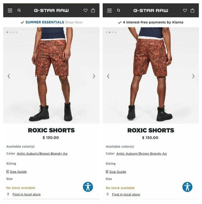 36 / G Star Raw Roxic Cargo Shorts original карго шорти чоловічі