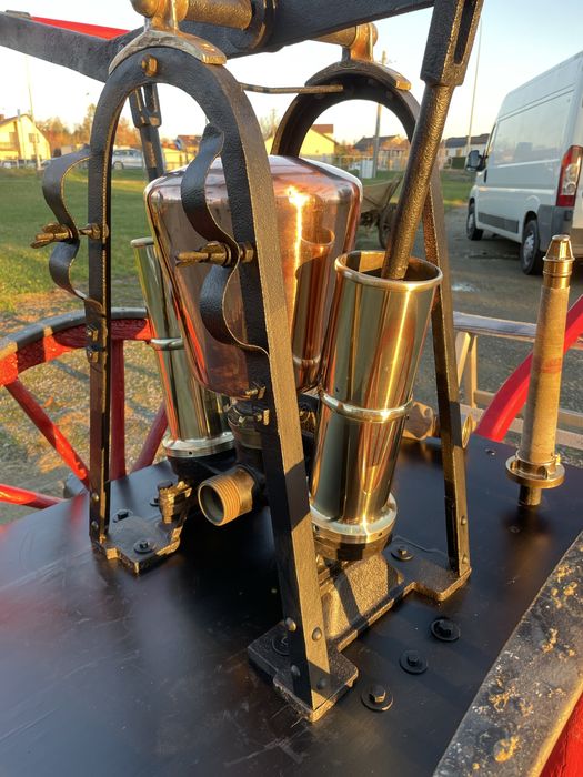 Pompa strażacka ręczna Sikawka wóz konny drewniany stary antyk