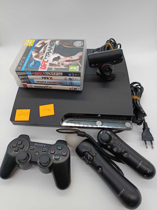 Konsola PlayStation 3 slim 320 GB + Kontroler + kamerka + move + gry