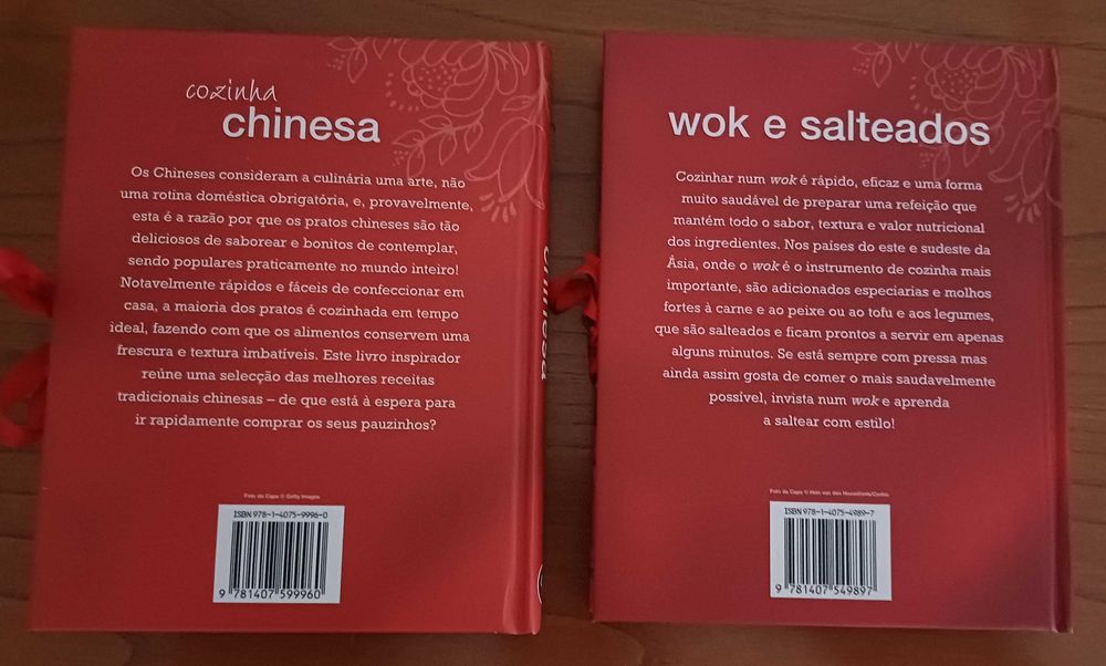 Livros de culinária - Cozinha chinesa e Wok e salteados (capa dura)