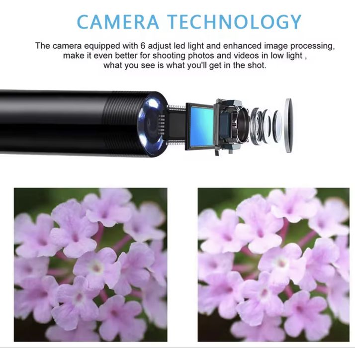 Wi-Fi USB камера 1600x1200 8мм Эндоскоп