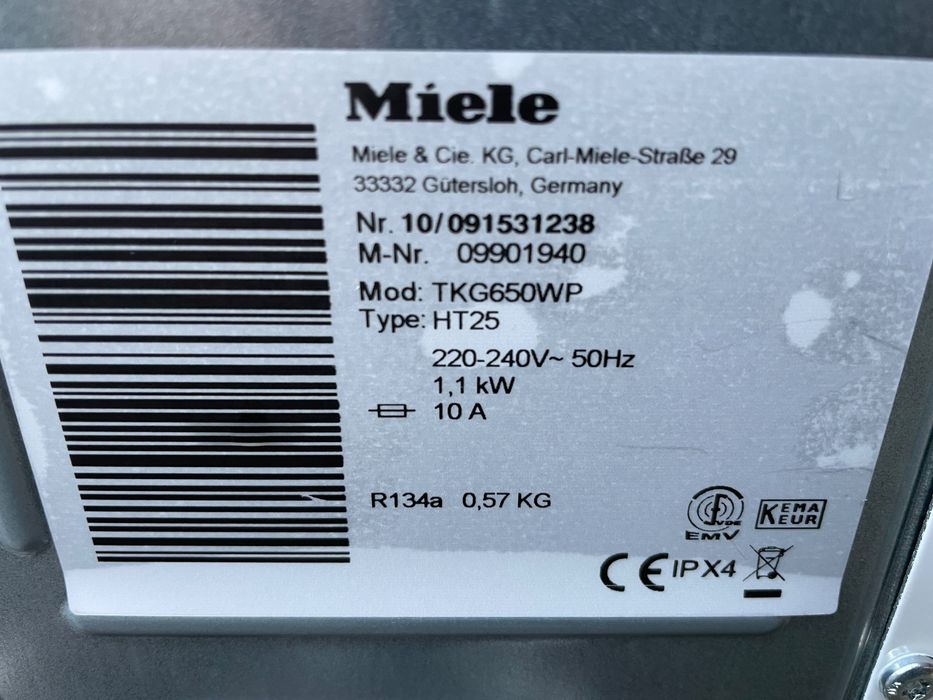 Suszarka Miele TKG650WP z pompą ciepła – w idealnym stanie