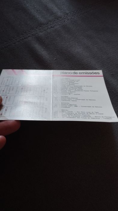 Calendário de 1986 - Adesão de Portugal à CEE - emitido pelos CTT